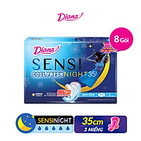 Combo 8 Băng Vệ Sinh Diana Sensi Cool Fresh Ban Đêm 35cm 3 miếng