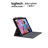 Bàn Phím Không Dây Logitech Slim Folio dành cho iPad Gen 7/Gen 8/Gen 9 - Đen - Hàng Chính Hãng
