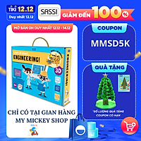 Bộ xếp hình mô hình giấy Kỹ sư tương lai hãng Sassi Junior 3D modeling LEARN ALL ABOUT... ENGINEERING!