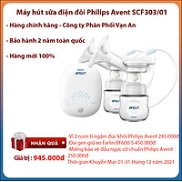Máy Hút Sữa Bằng Điện Đôi Philips Avent SCF303/01 - Trắng