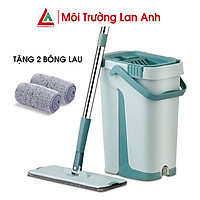 Bộ Lau Nhà Kitimop-S1 Thông Minh 2 Ngăn Tự Vắt, Hàng Chính Hãng Cao Cấp - Tặng Kèm 2 Bông Lau