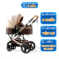Xe đẩy cho bé kiêm nôi ru ngủ, Xe đẩy em bé du lịch 2 chiều Kawaii Home, Có thể gấp gọn - H111