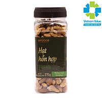 Hạt Dinh Dưỡng Hỗn Hợp 4 Loại Hạt Điều, Hạnh Nhân, Óc Chó, Hạt Dẻ Cười Không Muối LAFOOCO 270g