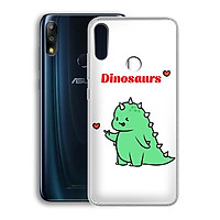 Ốp lưng dẻo cho điện thoại Zenfone Max Pro M2 - 01219 7877 DINOSAURS04 - Khủng long dễ thương - Hàng Chính Hãng