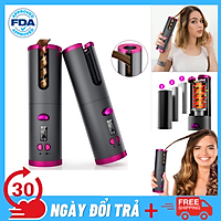 Máy uốn tóc tự động không dây 6 cấp độ nhiệt Màn hình LCD Tích hợp sạc dự phòng cho điện thoại