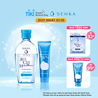 Nước sữa tẩy trang 2 lớp Senka Milky 230ml tặng Sữa rửa mặt Senka Perfect Whip 50g