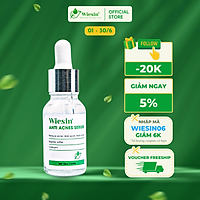 Serum giảm mụn mờ vết thâm, ngăn ngừa mụn ẩn và mụn đầu đen "Collagen Thủy Phân" Wiesin Anti Acnes Serum 15ml - WS04