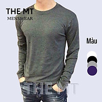Áo thun cổ tròn dài tay, áo giữ nhiệt cho nam THE MT Chất cotton co dãn