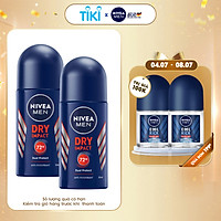 Combo 2 Lăn Ngăn Mùi NIVEA MEN Dry Impact Khô Thoáng (50ml) - 81610