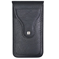Bao da túi 2 ngăn đeo hông thắt lưng loại đứng cho điện thoại nhiều size từ 5 inch đến 6.5 inch