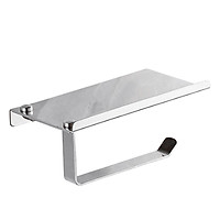 Chrome Hook Hanger For Toilet Paper Roll Phone Holder With Fixing Screws