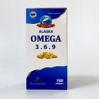 Thực phẩm bảo vệ sức khỏe Dầu cá Alaska Omega 3.6.9 cải thiện thể lực -Lọ 100 viên