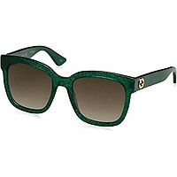 Gucci GG0034S 007 Green 0034S Square Sunglasses Lens Category 3 Size 54mm