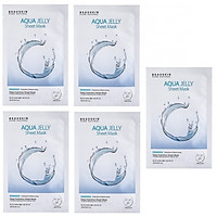 Combo 5 mặt nạ trắng da Aqua Jelly Sheet Mask Beauskin Hàn quốc ( 25ml/ gói) kèm 1 khẩu trang to
