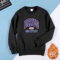 Áo Dài Tay Nam Nữ Unisex Chất Vải Thun Cotton Drug, Áo Sweater - Áo thun nam nữ tay dài giữ nhiệt sweater đen unisex freesize unisex vải nỉ dày, giữ ấm áp drug