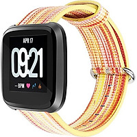 〖Follure〗Woven Nylon Pattern Replacement Band Strap+Film+ TPU Cover For Fitbit Versa Lite