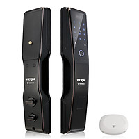 Khóa cửa điện tử VICKINI 39810.002 GYM-AC nâu nho. Mở bằng vân tay, mật mã, thẻ từ, chìa cơ, app. Hàng chính hãng