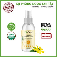 Xịt Phòng Tinh Dầu Ngọc Lan Tây Hữu Cơ Organic 24Care 50ML/100ML - Kháng khuẩn - Khử mùi hôi - Đuổi muỗi, côn trùng - Tạo không gian lãng mạn, hẹn hò - Hương thơm thư giãn.
