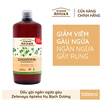 Dầu gội Zelenaya Apteka ngăn ngừa gàu Nụ bạch dương và Dầu thầu dầu 1000ml