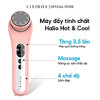Máy Đẩy Tinh Chất Dưỡng Trắng Nóng Lạnh Halio Ion Hot & Cool Beauty Device - Màu Coral