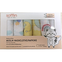 Set 6 Khăn Sữa Sợi Tre Thái Lan Sofflin 30*30cm-Rain Luna Sky