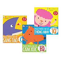 Combo 3 cuốn Miếng Dán Thần Kỳ - Phát Triển Chỉ Số IQ - CQ - EQ Cho Trẻ Từ 2-5 Tuổi