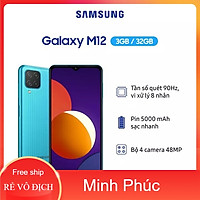 Điện Thoại Samsung Galaxy M12 (3GB/32GB) - Hàng Chính Hãng - ĐÃ KÍCH HOẠT BẢO HÀNH ĐIỆN TỬ