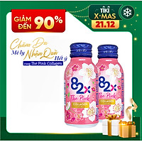 Nước Uống Đẹp Da - 82X THE PINK COLLAGEN, Chứa 1000mg Collagen Peptide, Vitamin C và 82 Thực Vật Lên Men (100ml/ Chai) Sản Xuất Tại Nhật Bản