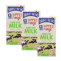 Combo 3 Hộp Sữa Tươi Tiệt Trùng Ít Béo Harvey Fresh 1L (Úc)