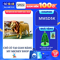 Mô hình giấy 3D Vua Sư Tử chính hãng Sassi Junior THE SAVANNAH - THE LION