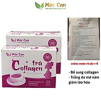 Trà collagen trắng da Mộc Can cung cấp độ ẩm da căng mịn, săn chắc, chậm lão hóa giảm nếp nhăn