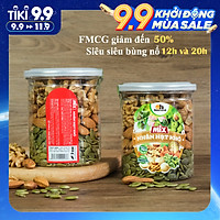 Mix Nhân Hạt Khô Smile Nuts (255g - 500g) | Hạt Dinh Dưỡng đã tách vỏ gồm nhân óc chó, hạnh nhân tách vỏ và nhân hạt bí xanh