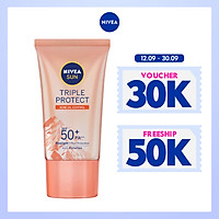 Kem Chống Nắng Dưỡng Da Kiểm Soát Nhờn Mụn Niveasun Triple Protect Acne Oil Control Spf50+ Pa+++ 40Ml - 85545