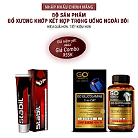 Bộ sản phẩm xương khớp nhập khẩu chính hãng trong uống ngoài bôi gồm: Viên uống GO Glucosamine 1-A-Day 1500mg (60 viên) và Kem bôi khớp Stabil (75 gam)