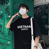 Áo phông nam nữ unisex tay lỡ thun form rộng teen cổ tròn oversize cotton giá rẻ basic đen trắng tee ulzzang VIET NAM FANTASTICI