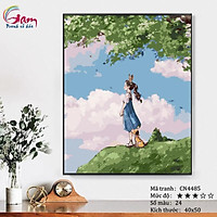 Tranh sơn dầu số hoá tự tô màu Gam CN4485 40x50cm căng sẵn khung