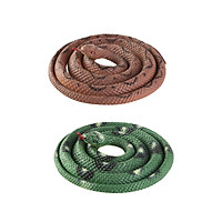 2 Pieces 120cm Large Soft Realistic Fake Rubber Snake Toys Tricky Pool Party