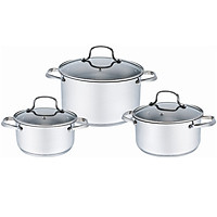 Bộ ba nồi Inox cao cấp đáy từ Elmich EL3330 (18,20,24 cm)