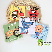 Đồ Bộ Bé Trai Mkm Vải Cotton 100% Họa Tiết Phương Tiện Giao Thông, Bộ Cộc Tay Cho Bé Mặc Nhà Mùa Hè MKM2104