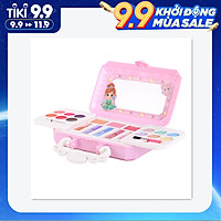Bộ đồ chơi trang điểm mỹ phẩm xách tay cho bé gái, chất liệu nhựa ABS an toàn