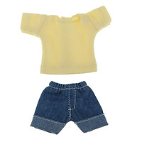 Adorable Two-piece Outfits Jeans And Blue Top For OB11 Mini Blythe Dolls