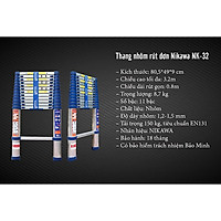 Thang nhôm rút đơn Nikawa NK-32, NK-38, NK-44. Tiện lợi dễ dàng di chuyển