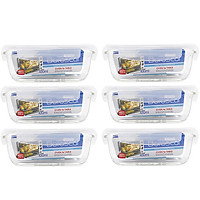 Bộ 6 Hộp thủy tinh chữ nhật Lock&Lock 430ml-LLG424