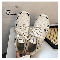 Giày sneaker nữ bò sữa thời trang thể thao đẹp đế bằng độn af1 hot trend 2021