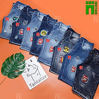 Quần short jean nam phối hình đẹp, quần ngố nam có size đến 80kg - NH Shop