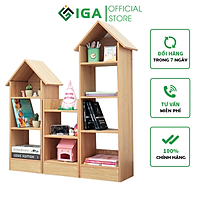 Kệ Sách Gỗ Ngôi Nhà Cho Bé Chính Hãng IGA Phong Cách Hiện Đại - GP136