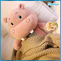 Gấu bông Hà mã đứng cao cấp - Hàng chính hãng Memon - Đồ chơi thú nhồi bông Hà mã, Kích thước 40cm, Bông gòn PP 3D tinh khiết, đàn hồi đa chiều, bền đẹp, an toàn cho người sử dụng