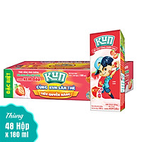 Thùng 48 Hộp Sữa Chua Uống Dâu KUN K2 180ml/hộp