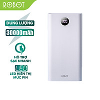 Pin Sạc Dự Phòng 30000mAh ROBOT RT30 Sạc Nhanh PD/QC 3.0 22.5W 5A - 2 Input & 3 Output- Hàng chính hãng
