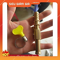 Đầu vòi xịt tăng áp mini bằng đồng phun nước rửa xe, tưới cây tăng áp đa năng có đai siết ống đi kèm 206587